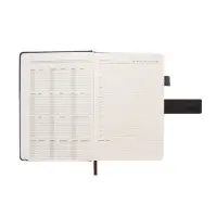 Ежедневник недатированный формат А5, с хлястиком, 128л, линия, пвх, Черный Ежедневник недатированный формат А5, с хлястиком, 128л, линия, пвх, Черный