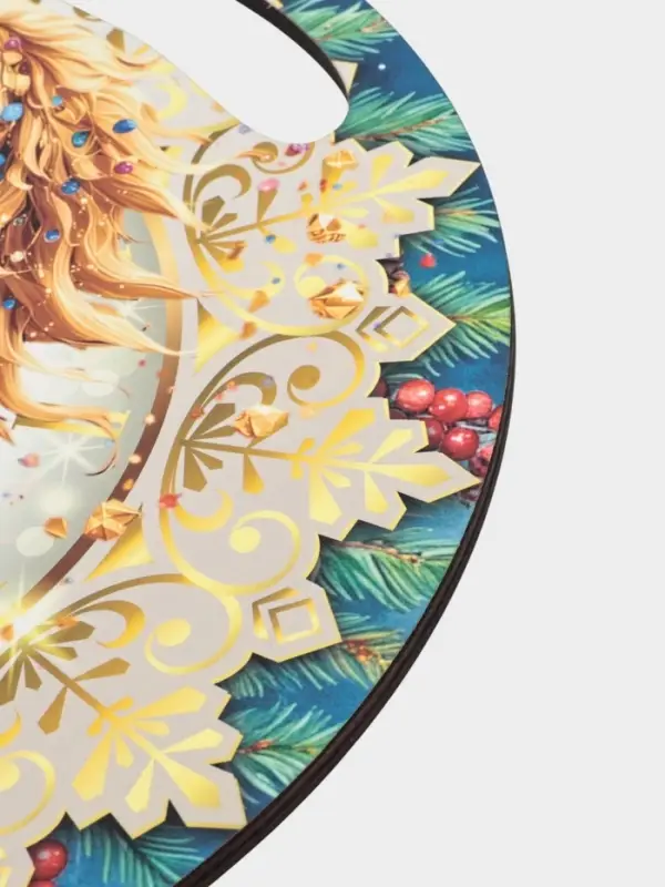 Доска разделочная сувенирная Дарим Красиво «Символ года. Богатства», d=25.5 см, дерево, разноцветная