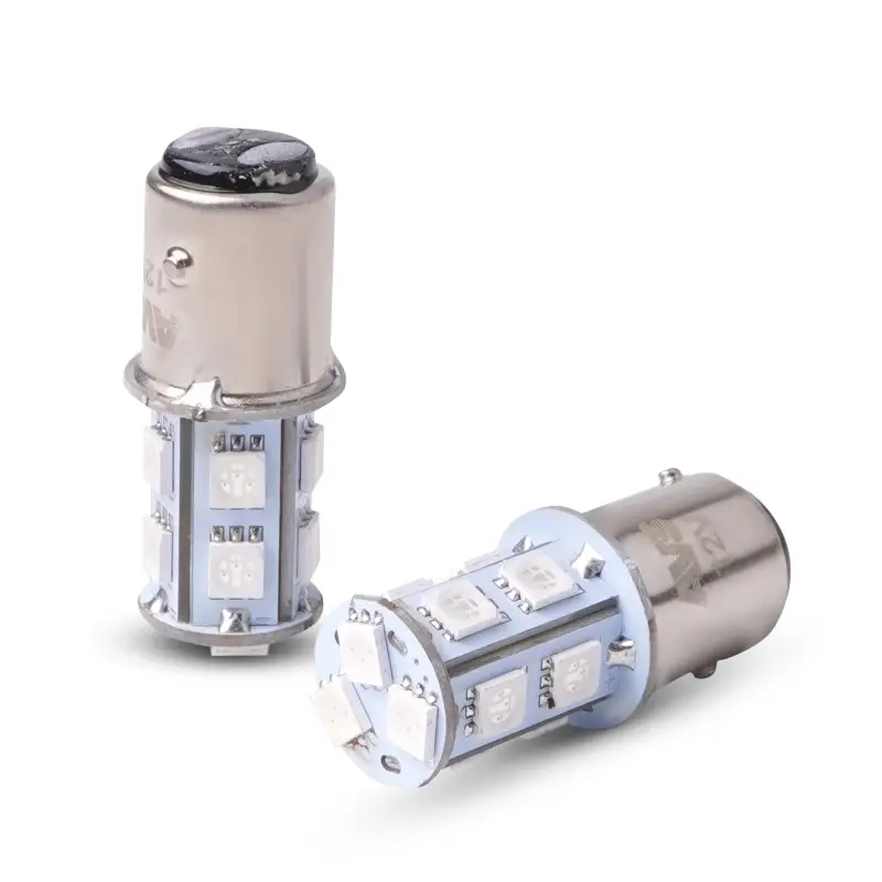 S022B T15/красный/(BAY15d) 13SMD 5050 12V 2 contact, коробка 2 шт.