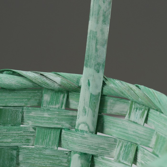 Набор корзин плетеных, 22х18х10/34 см, 24х19х10/36 см, 27х21х10/38 см, 3 шт, зелёные, бамбук 1029629 Набор корзин плетеных, 22х18х10/34 см, 24х19х10/36 см, 27х21х10/38 см, 3 шт, зелёные, бамбук 1029629