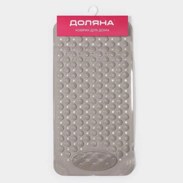 Коврик противоскользящий в ванну на присосках Доляна &laquo;Дороти&raquo;, 35&times;68 см, бежевый