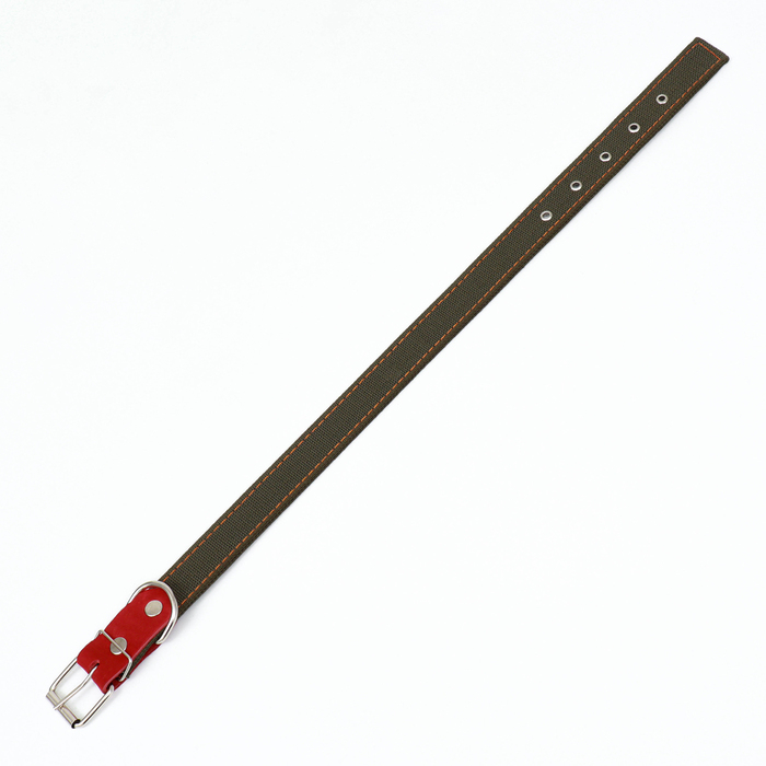 Ошейник брезентовый двухслойный, 72 х 3,5 см, ОШ 45-60 см, хаки Ошейник брезентовый двухслойный, 72 х 3,5 см, ОШ 45-60 см, хаки