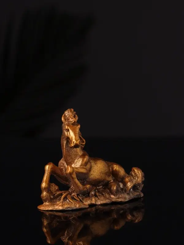 Фигура "Лошадь лежит" 8х6х3 см, бронза