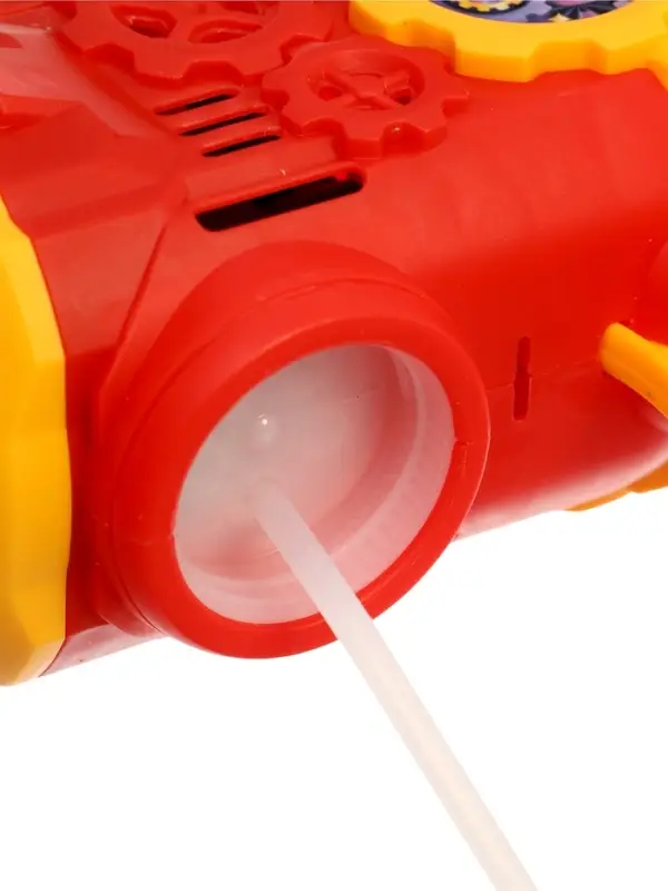 Генератор мыльных пузырей &laquo;Бластер&raquo;, световые эффекты, работает от батареек, цвет красный