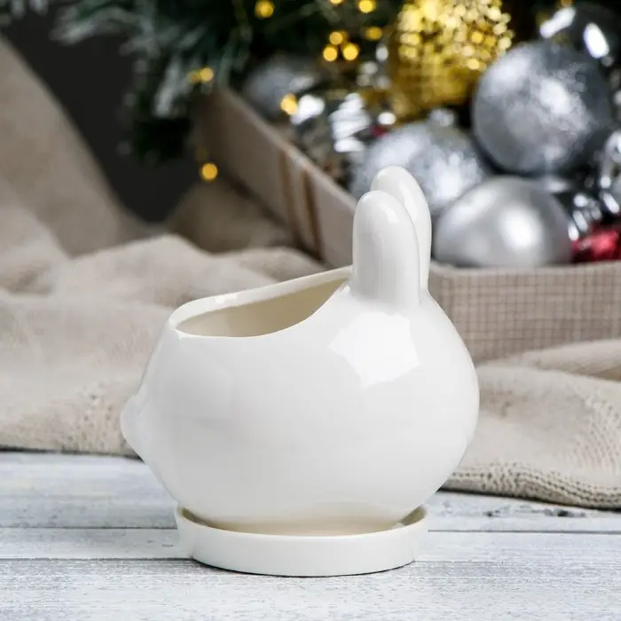 Горшок  Горшок "Зайчик" 11*8*10см