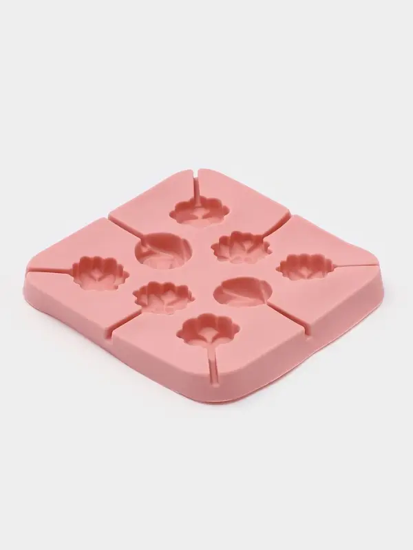 Форма для леденцов Доляна &laquo;Летний полдень&raquo;, силикон, 12.5&times;12.5&times;1.5 см, 8 ячеек (2.7&times;2.7 см), с палочками, МИКС