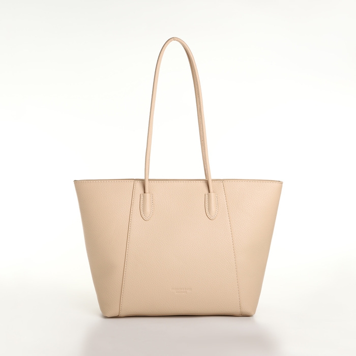 Сумка-шопер женская на молнии, цвет бежевый