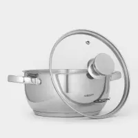 Кастрюля Катунь &laquo;Антея&raquo;, 3 л, d=20 см, капсульное дно, индукция, нержавеющая сталь, AISI - 201