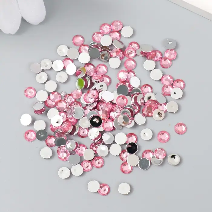 Декор для творчества в бутылочке "Стразы. Светло-розовый" набор 500 шт d=0,5 см 7х2х2 см