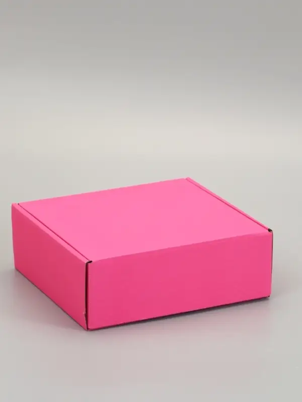 Коробка самосборная, розовая, 26 х 24 х 10 см