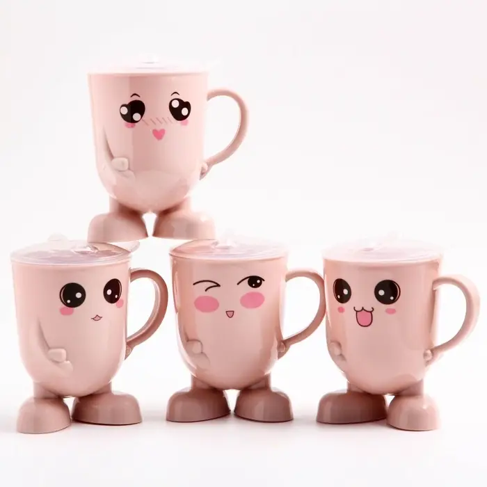 Кружка детская с крышкой Крошка Я, 270 мл., цвет и рисунок МИКС