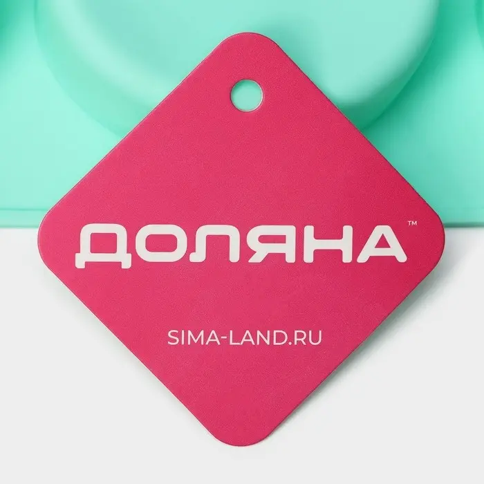 Форма для выпечки Доляна &laquo;Фигуры. Овал&raquo;, силикон, 28&times;16&times;2 см, 6 ячеек, бирюзовая