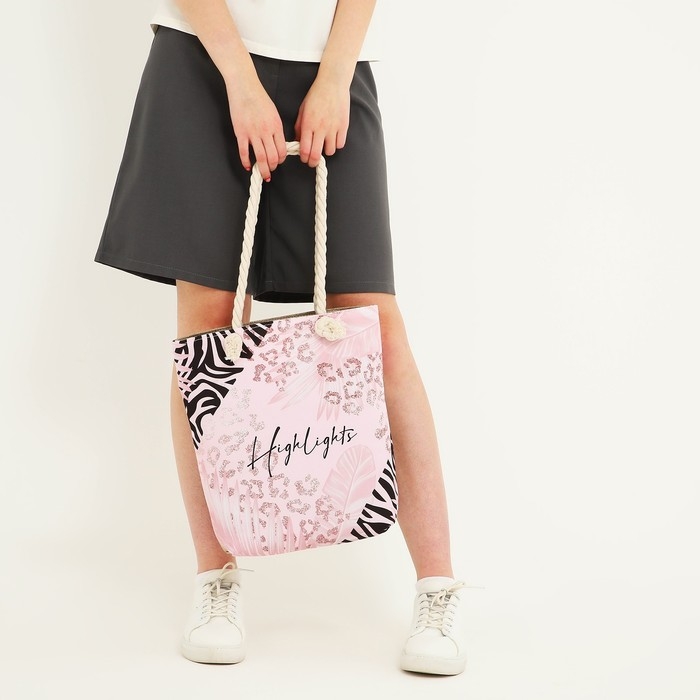 Сумка женская пляжная Сумка женская пляжная "Highlights", 35х40 см