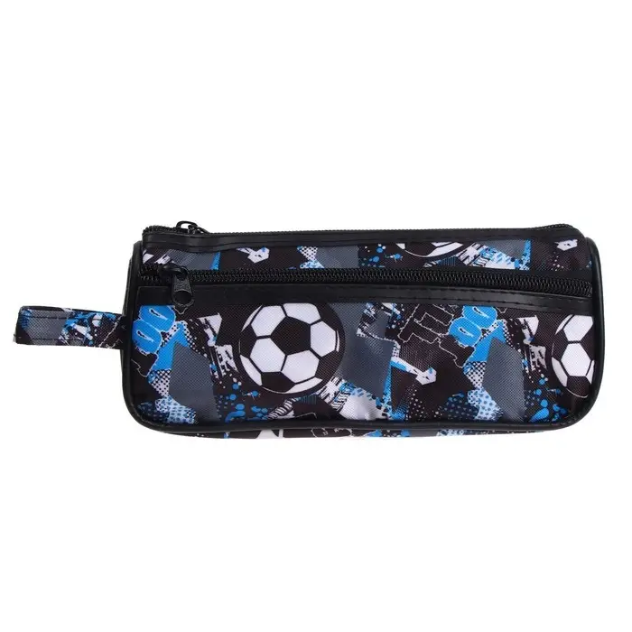 Пенал школьный на молнии Calligrata &laquo;Футбол&raquo;, 2 отделения, МИКС