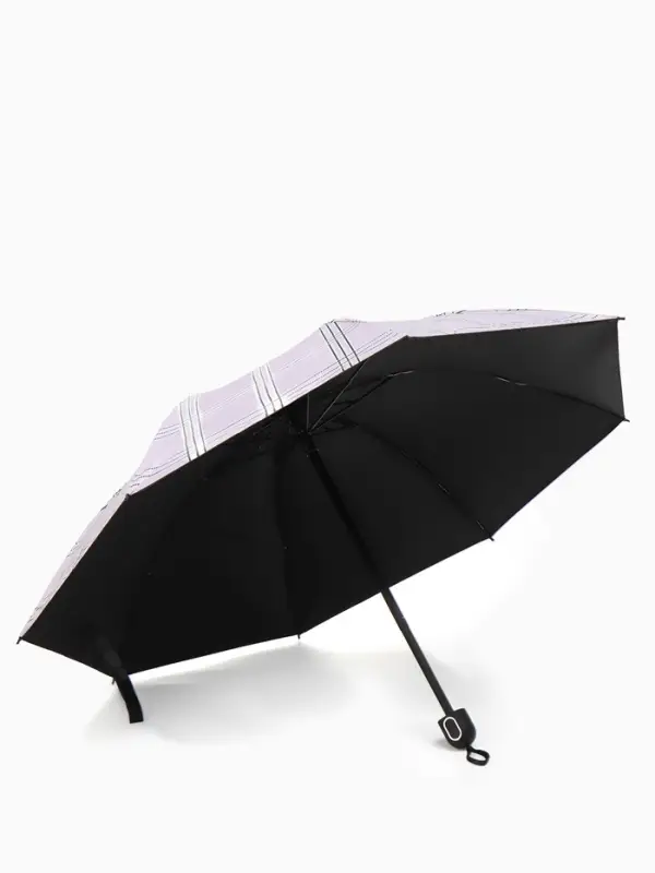 Зонт мех R47/55 8сп 4сл эпонж В/У УФ КЛЕТКА прямая ручка с/рез розовый пакет