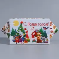 Складная новогодняя коробка-конфета «Новый год», 9.3×14.6×5.3 см