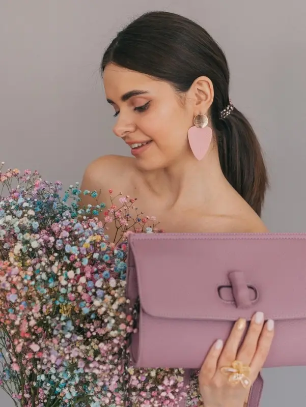 Серьги металл &laquo;Геометрия&raquo;, линии, розовые в золоте