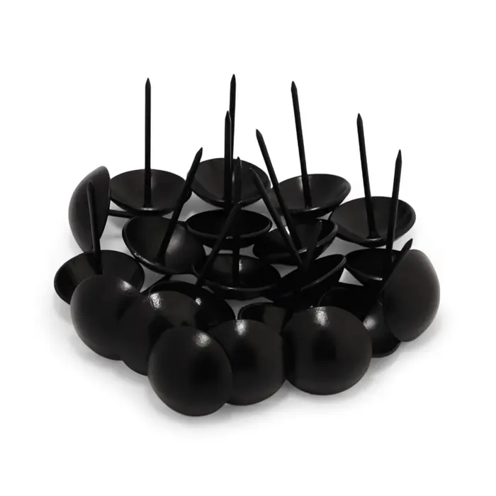 Гвозди ТУНДРА, декоративные, обивочные, 25&times;39 мм, черный, 100 шт.