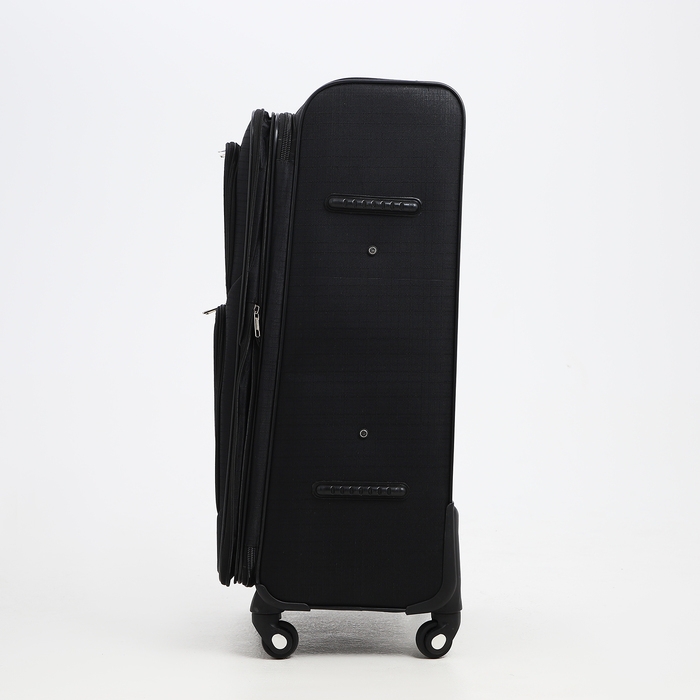 Чемодан большой 95 л (L), отдел на молнии, с расширением, кодовый замок, 4 колеса, 2 наружных кармана, цвет чёрный Чемодан большой 95 л (L), отдел на молнии, с расширением, кодовый замок, 4 колеса, 2 наружных кармана, цвет чёрный