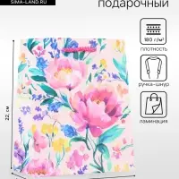 Пакет подарочный ламинированный &laquo;Красота-нежность&raquo; 18&times;22.3&times;10 см