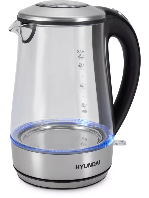 Чайник HYK-G8406 1,7л 2200Вт прозрачный (металл)