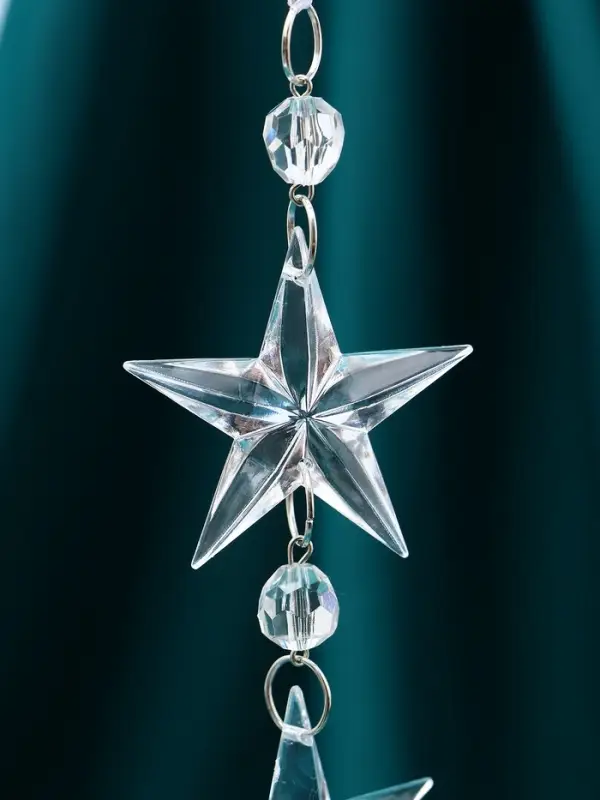 Украшение ёлочное "Льдинка" звёзды кристалл, 20х4,5 см, прозрачный
