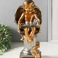 Фигура "Ангел с книгой сидя" бронза, 34х18х17 см