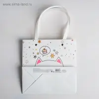 Пакет подарочный, упаковка, &laquo;Котик&raquo;, 20 х 20 х 10 см