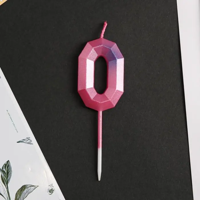 Свеча для торта, цифра «0», 8,5 х 3 см Свеча для торта, цифра «0», 8,5 х 3 см