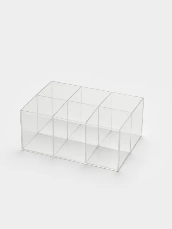 Подставка для ручек и карандашей 6 ячеек, 16&times;11&times;7 см, оргстекло 1.8 мм