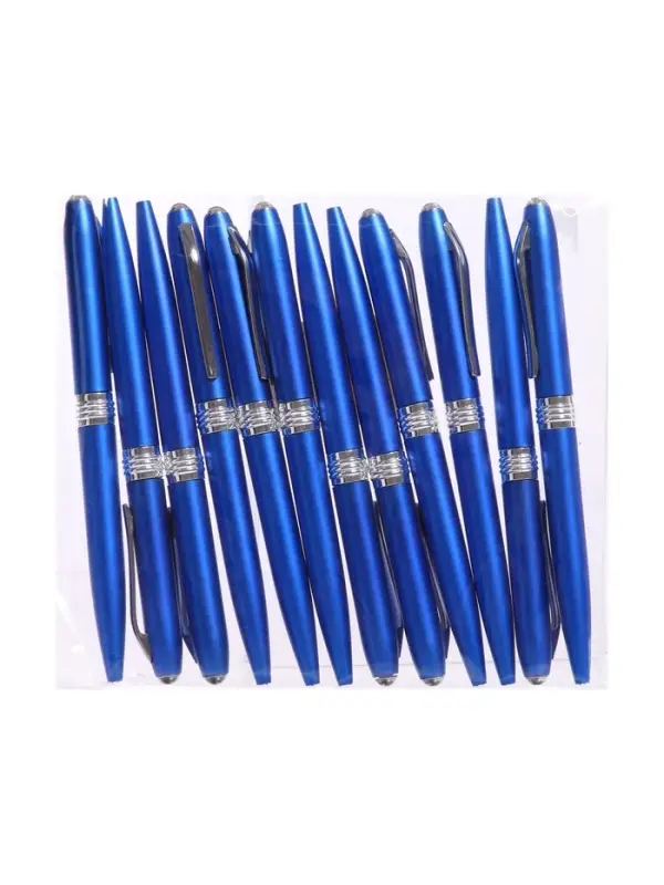 Ручка под логотип Calligrata, шариковая, поворотная, синий стержень, узел 0.7 мм, корпус синий металлик с серебристым