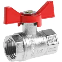 Кран шаровой ZEIN engr, внутренняя резьба 1/2", бабочка, цинк