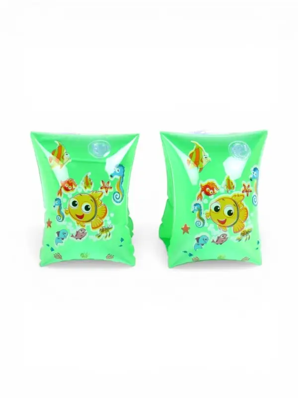 Нарукавники для плавания, размер M, цвет зеленый