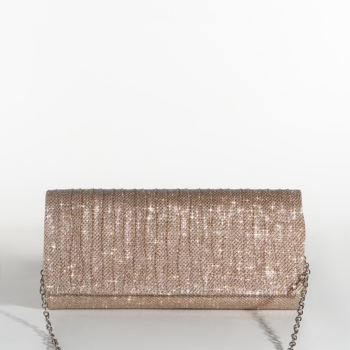 Клатч на магните, длинная цепочка, цвет золотистый Клатч на магните, длинная цепочка, цвет золотистый