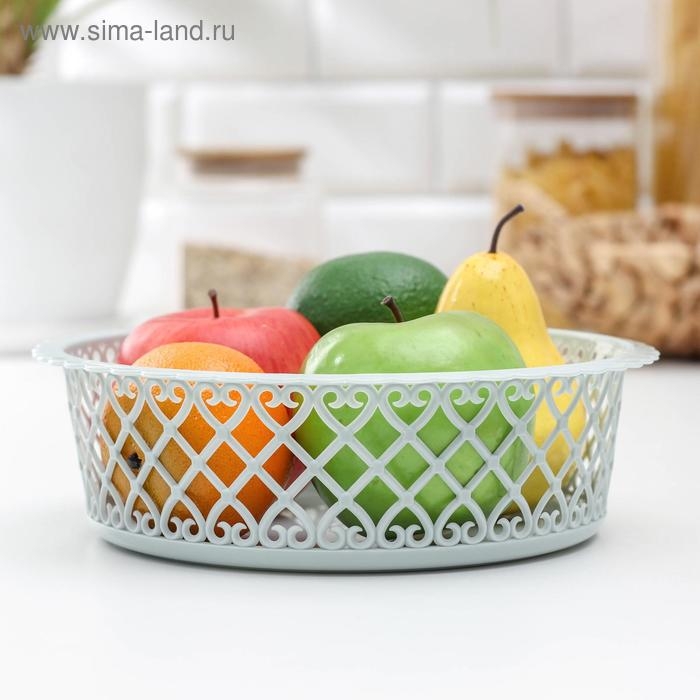 Ваза для хлеба и фруктов Amor, d=21 см, круглая, цвет МИКС