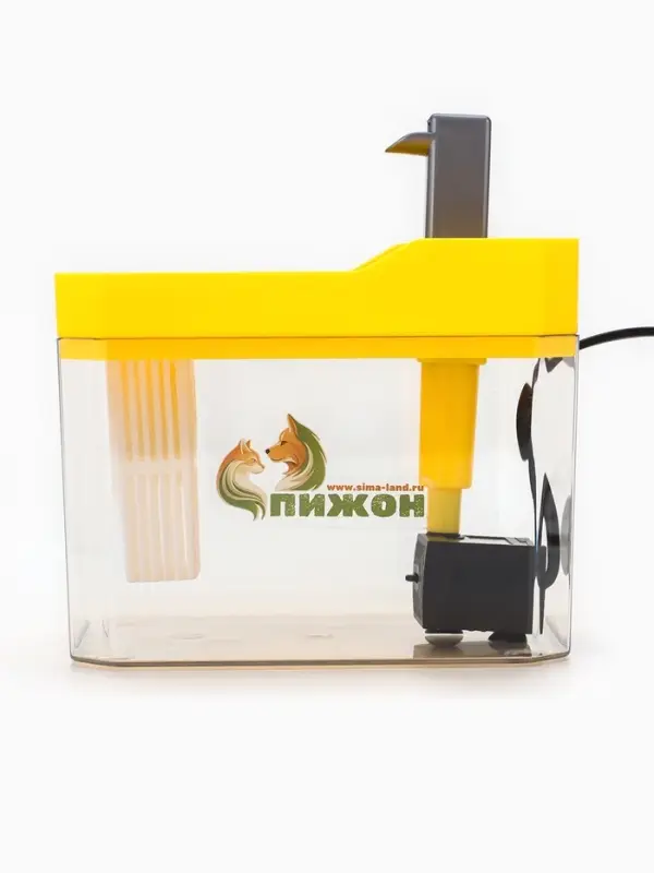 Фонтан для кошек и собак 1,5 л, 16,5 х 11,5 х 12 см, евророзетка, жёлтый Фонтан для кошек и собак 1,5 л, 16,5 х 11,5 х 12 см, евророзетка, жёлтый