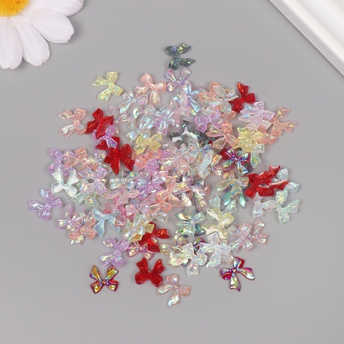 Декор для творчества акрил Декор для творчества акрил "Стильный бант" набор 100 шт 1х1 см