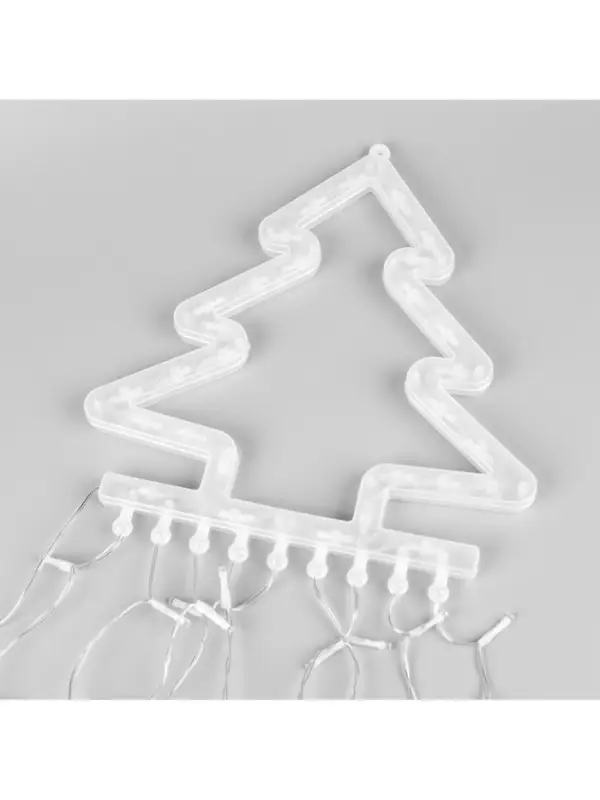 Светодиодная фигура &laquo;Ёлка&raquo; 3.5 м, пластик, 9 нитей, 31 В, свечение зелёное