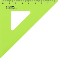 Треугольник 7 см угол 45 градусов пластик ТК-22 цвет ассорти