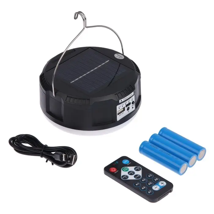 Садовый светильник &laquo;Диско-шар&raquo;, уличный, на солнечной батарее, 13&times;6&times;13 см, 6 LED, пульт ДУ, свечение RGBW