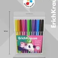 Фломастеры ErichKrause Panda Hugs, 12 цветов, в футляре с европодвесом