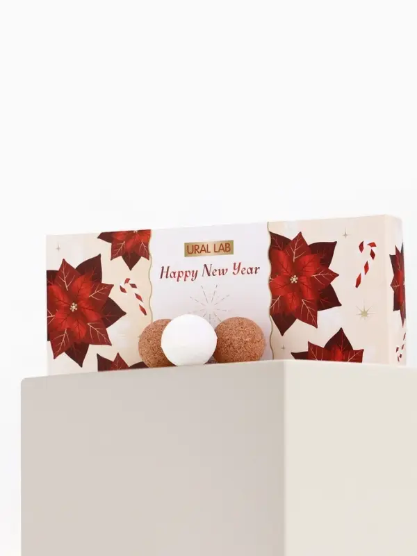 Бомбочки для ванны Happy New Year, аромат сладкая карамель, набор 12 шт. &times; 20 г, URAL LAB