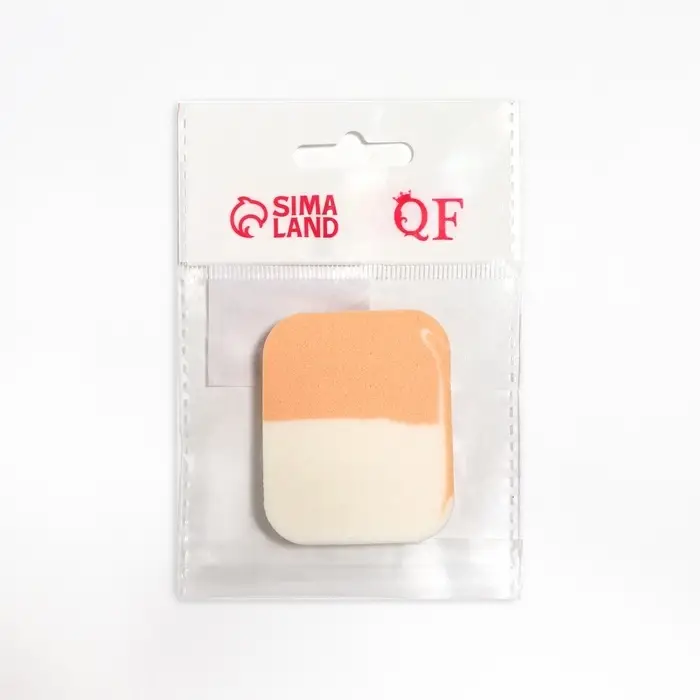 Спонж для макияжа, 5.5×4.5 см, белый, бежевый Спонж для макияжа, 5.5×4.5 см, белый, бежевый