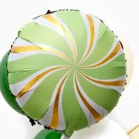 Воздушные шары "Зеленые грани" фольга, латекс, набор 12 штук