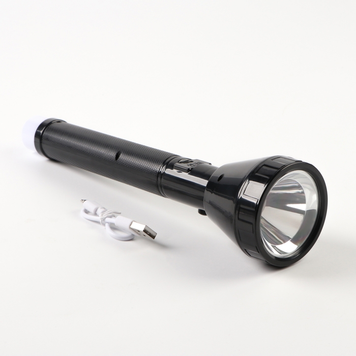 Фонарь ручной аккумуляторный, 7 Вт, 1600 мАч, 3535LED, 2 режима, IPX2, 26.4 х 6.4 см Фонарь ручной аккумуляторный, 7 Вт, 1600 мАч, 3535LED, 2 режима, IPX2, 26.4 х 6.4 см