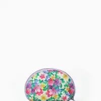 Кошелёк-монетница на молнии, 11.5&times;3.5&times;8 см, с цветочным принтом, МИКС