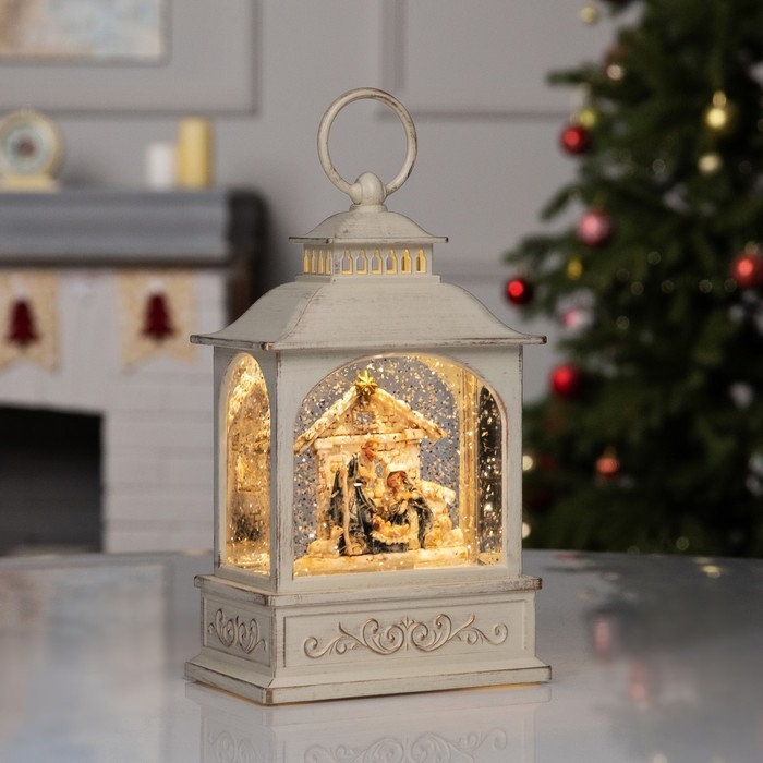 Фигура светодиодная «Рождество», 21х13.3х8.1 см, музыка, батарейки ААх3 (не в комплекте), USB, свечение тёплое белое Фигура светодиодная «Рождество», 21х13.3х8.1 см, музыка, батарейки ААх3 (не в комплекте), USB, свечение тёплое белое