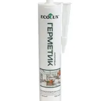 Герметик ECOLUX, силиконизированный, белый, 290 мл