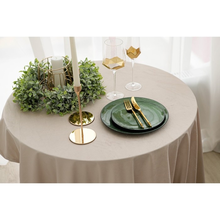 Тарелка стеклянная десертная «Римини», d=21 см, цвет зелёный Тарелка стеклянная десертная «Римини», d=21 см, цвет зелёный