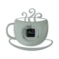 Часы настенные интерьерные &laquo;Чашка с дымком&raquo;, 31.5&times;30.5 см, бесшумные, зелёные